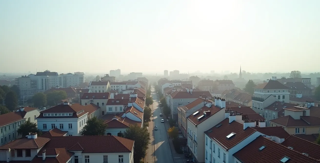 Vue aérienne des quartiers de Saint-Germain-en-Laye avec architecture variée